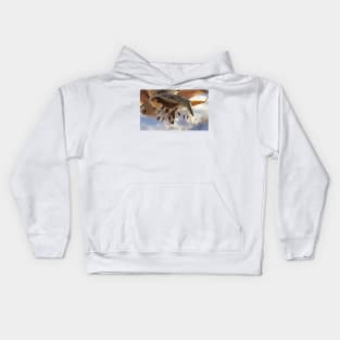 Milkweed Seed Pods in Winter Kids Hoodie